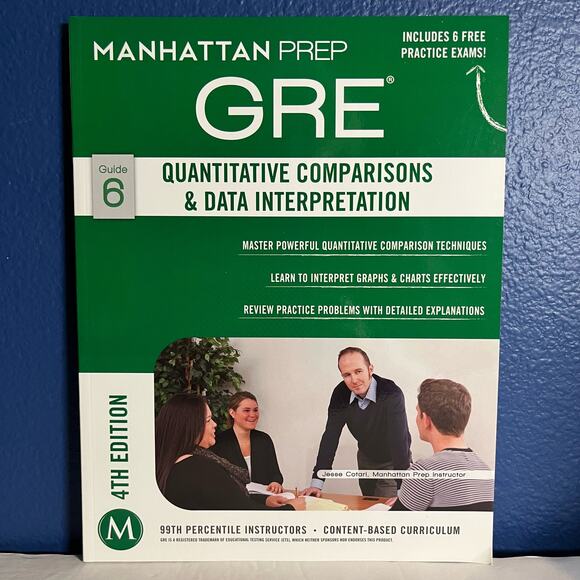GRE Quantitative Comparisons & Data Interpretation Text Book - Strategy Guides - Picture 1 of 8